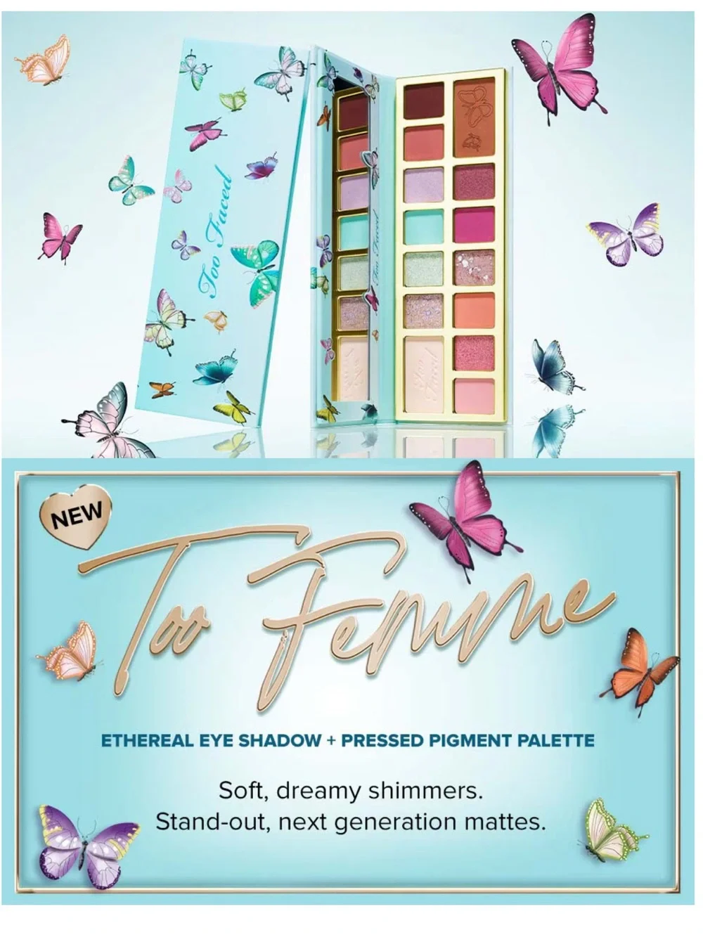 Too Faced Too Femme Ethereal Pressed Pigment Eyeshadow Palette Limited Edition